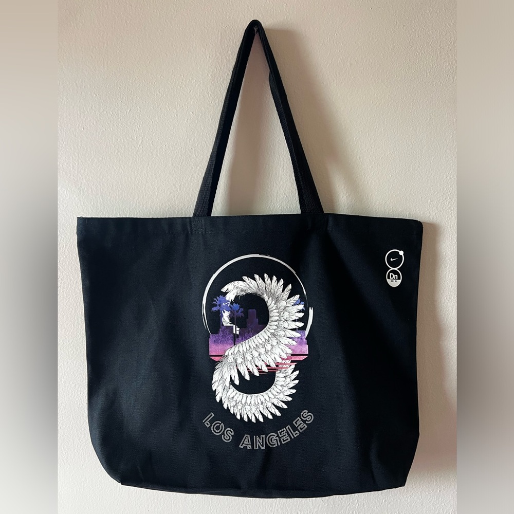 Nike Black Tote Bag with Graphic Design